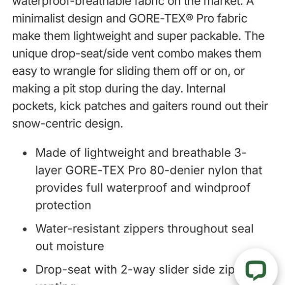 Women’s Patagonia powerslayer goretex snow bib pants - Picture 9 of 11